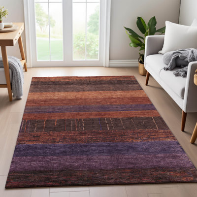Premium Machine Washable Harjo AMF1568 Stripes Rug