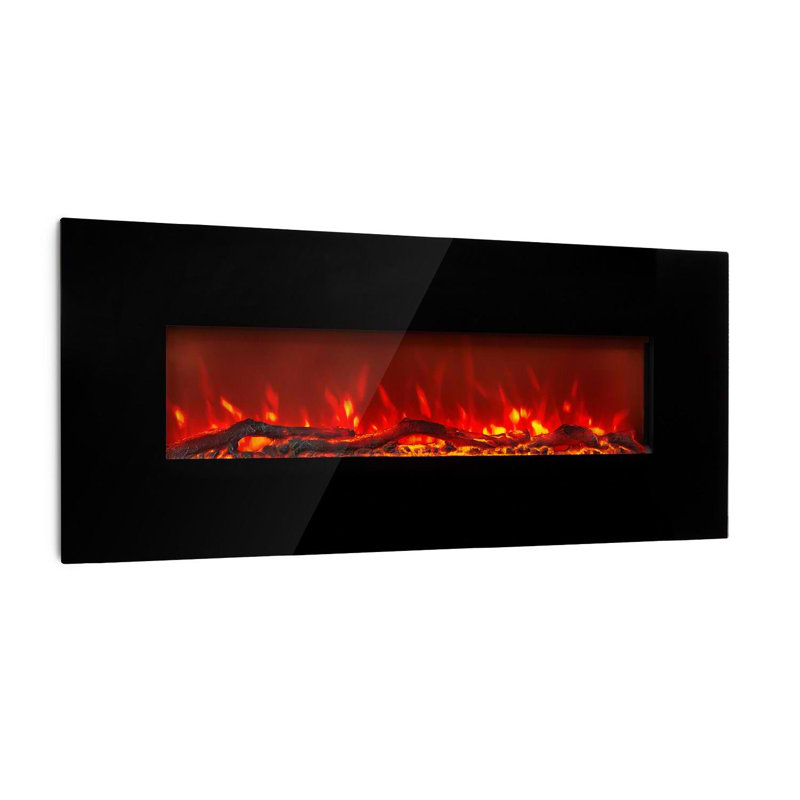 Lausanne Klarstein 128cm W Electric Fireplace, Black