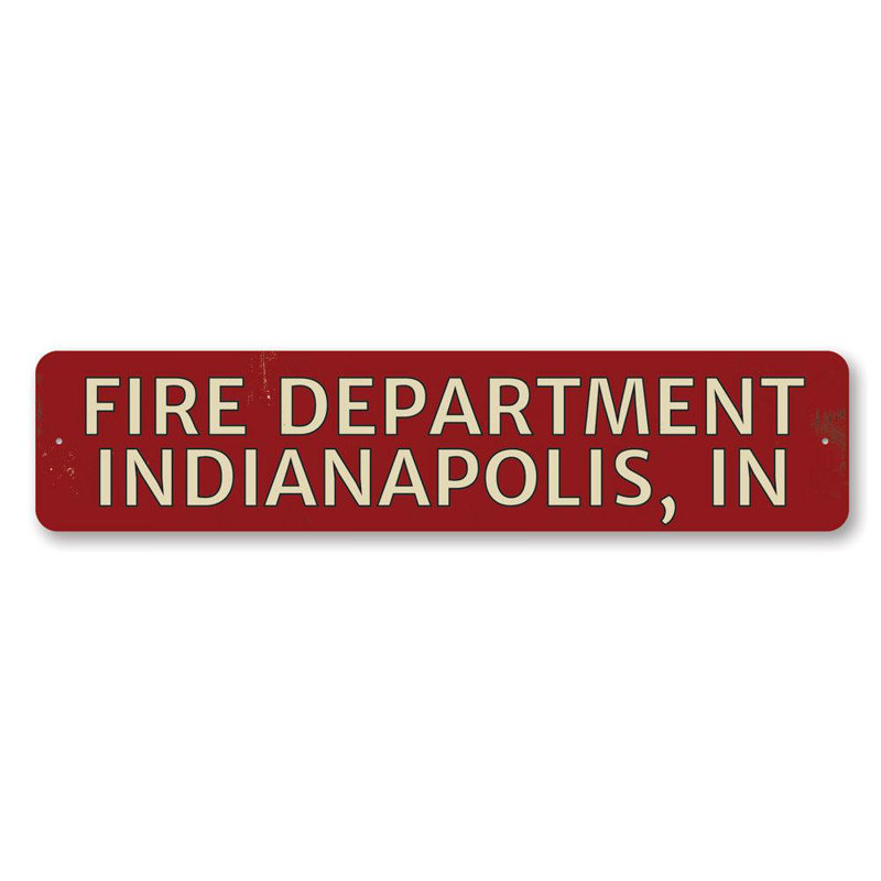 Plaque en aluminium pour pompiers City State, H 6 po x l 24 po x P 0,063 po