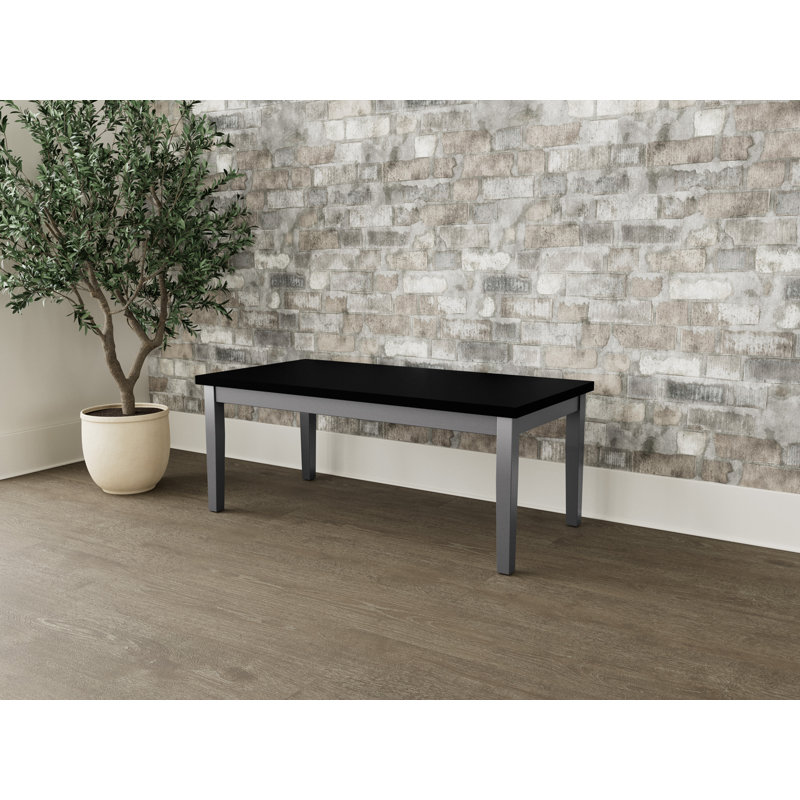 Table basse en bois Lenox, Étain