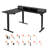 L Shaped Desk Electric Adjustable Height Corner Gaming Desk w/ Light Strip-2053836114