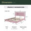 Grand cadre de lit tapissier grand avec lumières DEL, lit plateforme moderne en velours avec tête de lit capitonnée-101952753