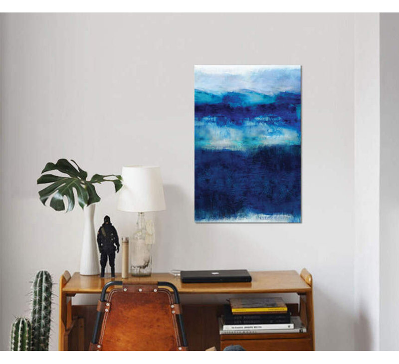 «Indigo Dawn», impression sur toile, H 40 po x l 26 po x P 1,5 po, Toile tendue, Pas de tapis