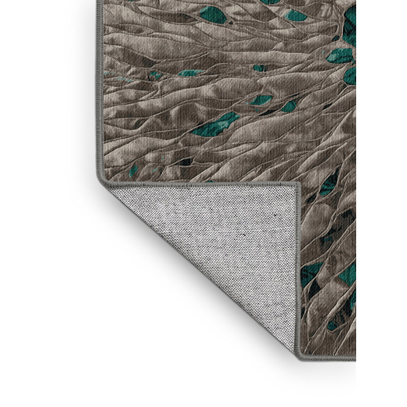 Tapis gris lavable à la machine GSIX03655, Carré 5 pi