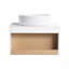 Meuble-lavabo flottant avec lavabo vasque rond blanc brillant, conception murale avec rangement ouvert, moderne et peu encombrant-1315194428-1315194560