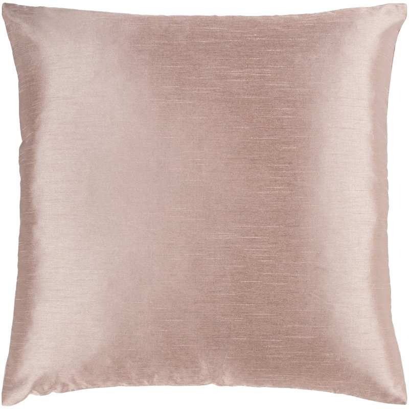  Solid Luxe Solid Border Throw Pillow in , No Fill, 18" x 18"
