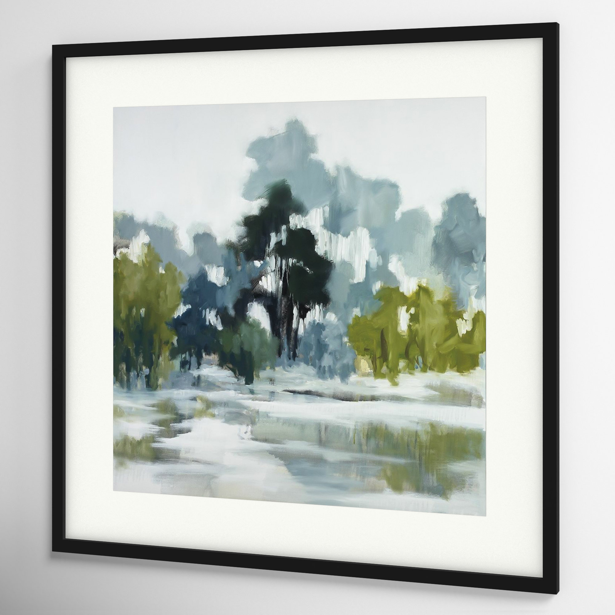 Reflections by Jacqueline Ellens, 25" H x 25" W, Black Framed Paper