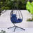 Hanging Basket Chair With Stand - Modern Design For Porch, Conservatory 100% Hand Woven, Waterproof Patio Swing Egg Chair, Handmade, Water Lawn-60103220