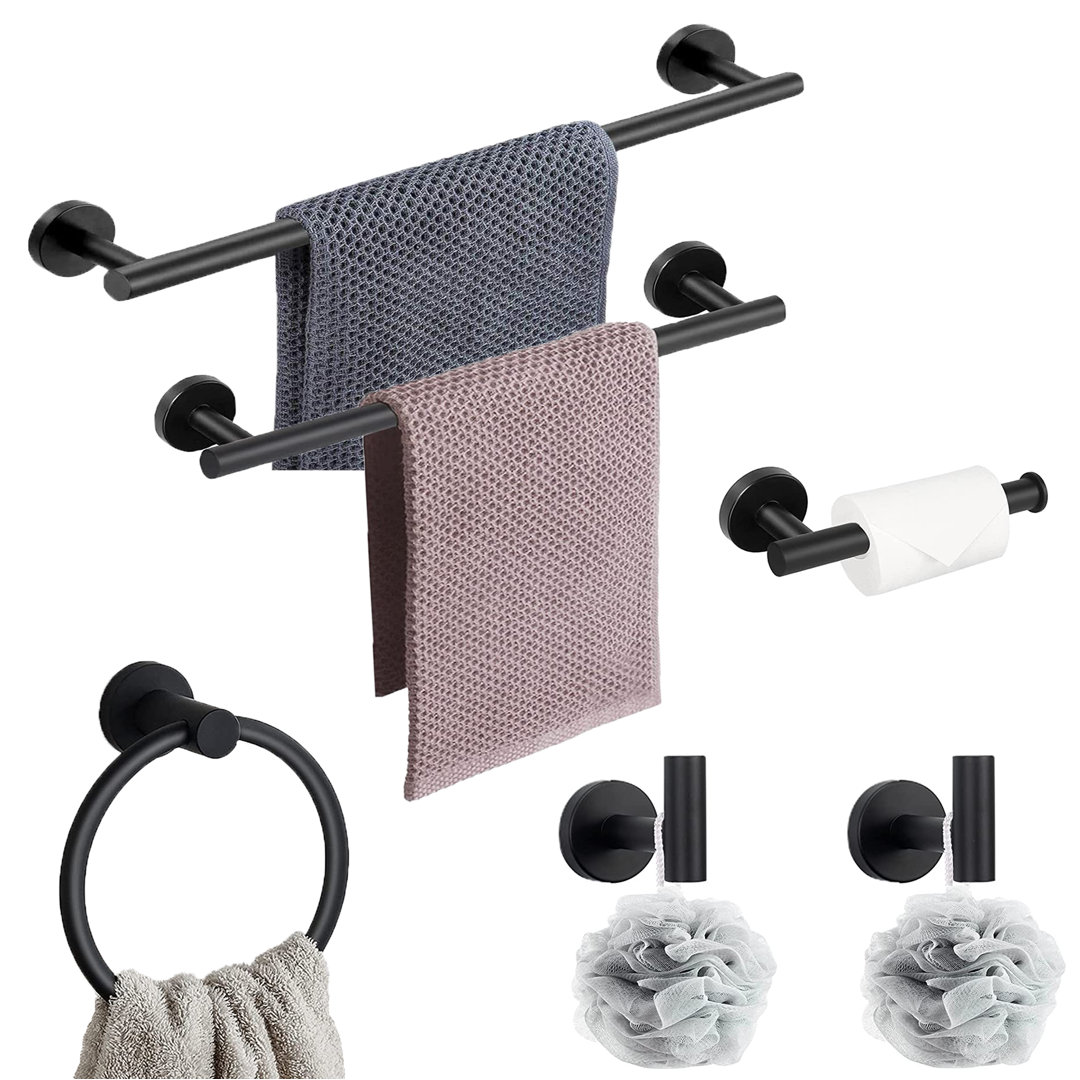 6 - Piece Bathroom Hardware Set MonadLiving 