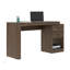 Bureau à domicile extensible avec rangement spacieux, finition noyer pour un espace de travail polyvalent et efficace-171696728