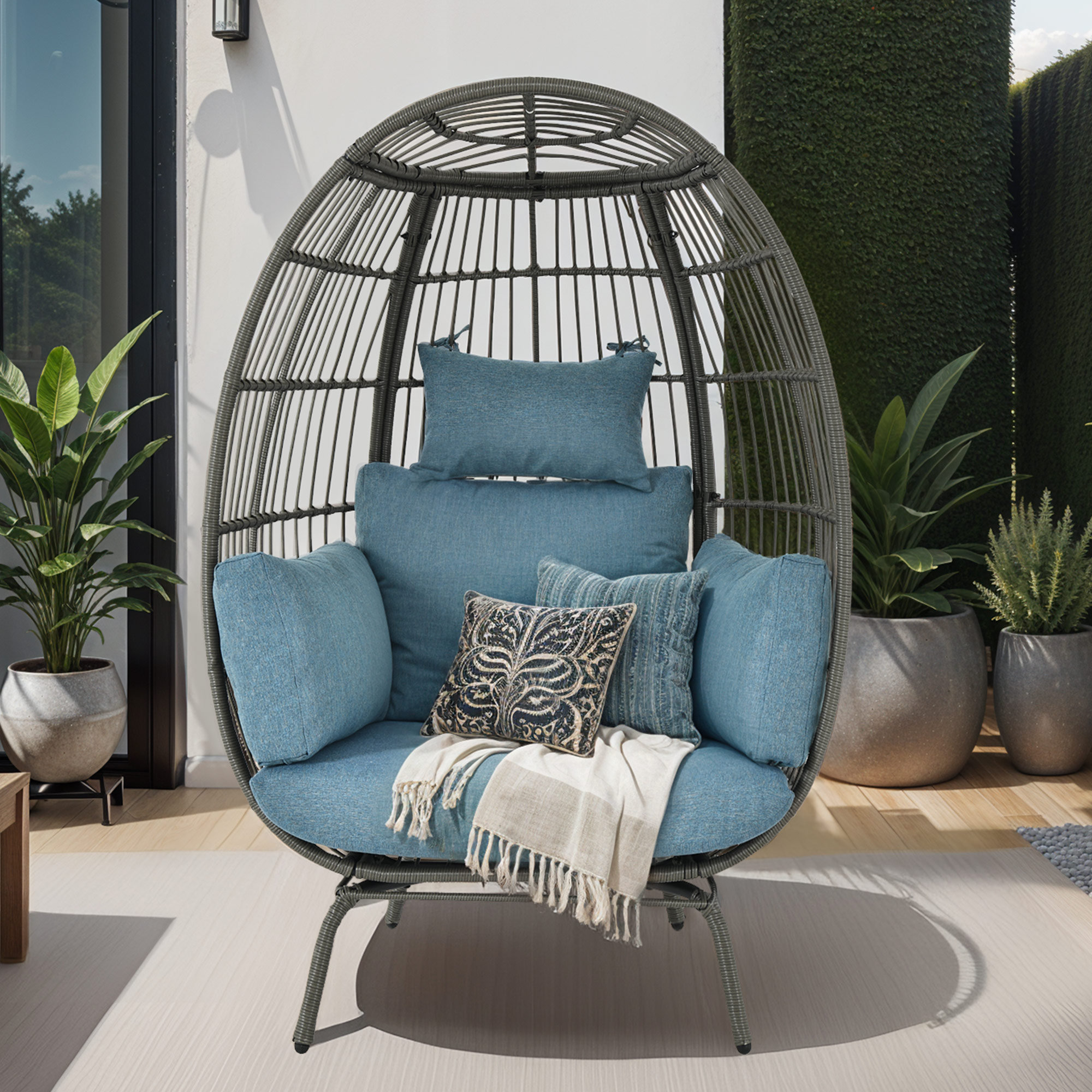 Dakota Fields Eliose 1 Person Egg Chair with Stand Wayfair