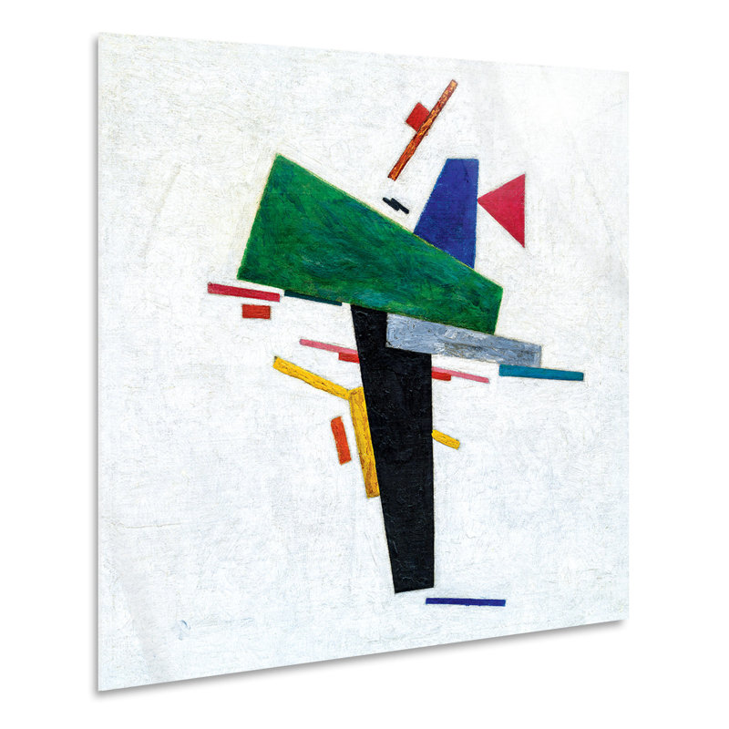 Abstract No. 1 by Kazimir Malevic - No Frame Painting on Glass, 65cm H x 65cm W