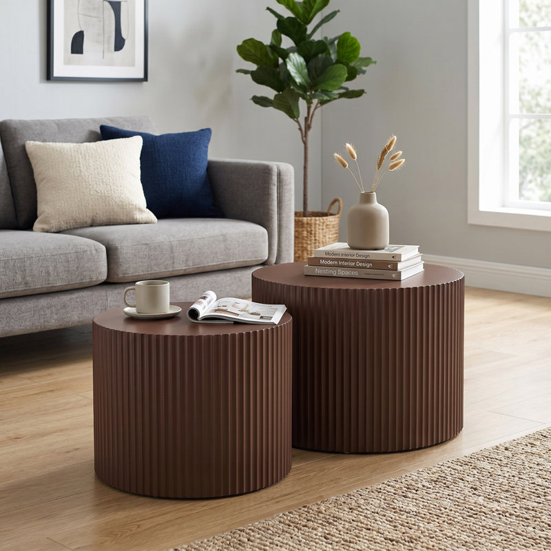 Table basse 23,62 po MDF Handcraft, Dark Brown