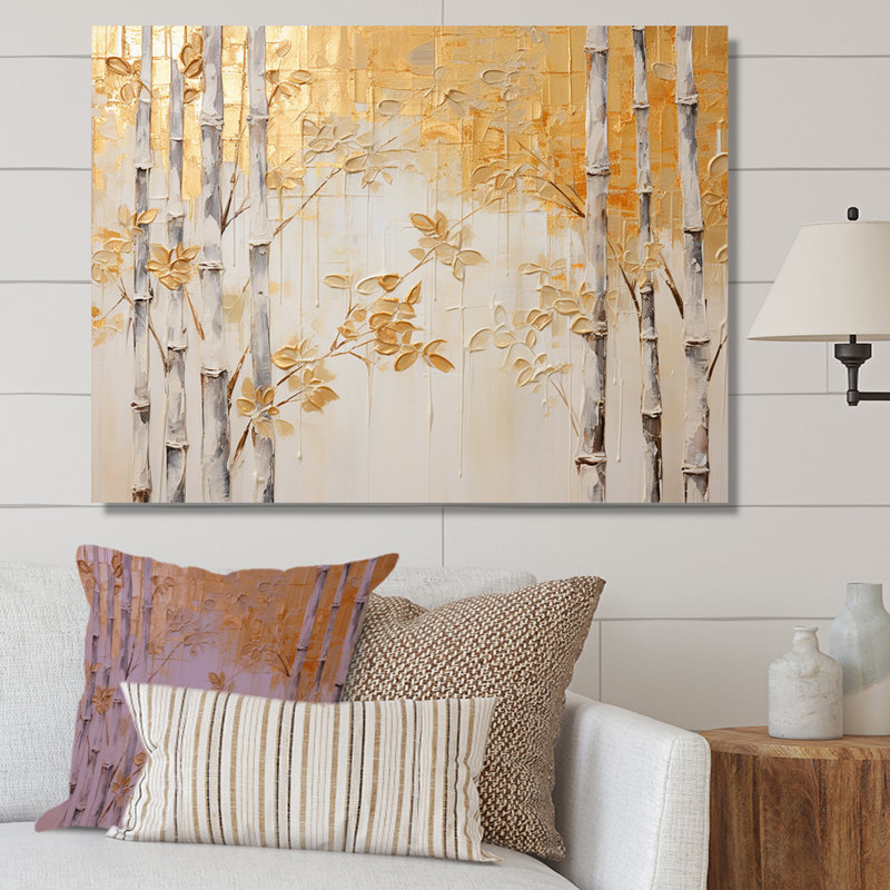 «Blue Mom and Zen Zen Bamboo I - Bamboo», impressions d'art mural_106591, H 24 po x l 32 po x P 1 po, Toile tendue