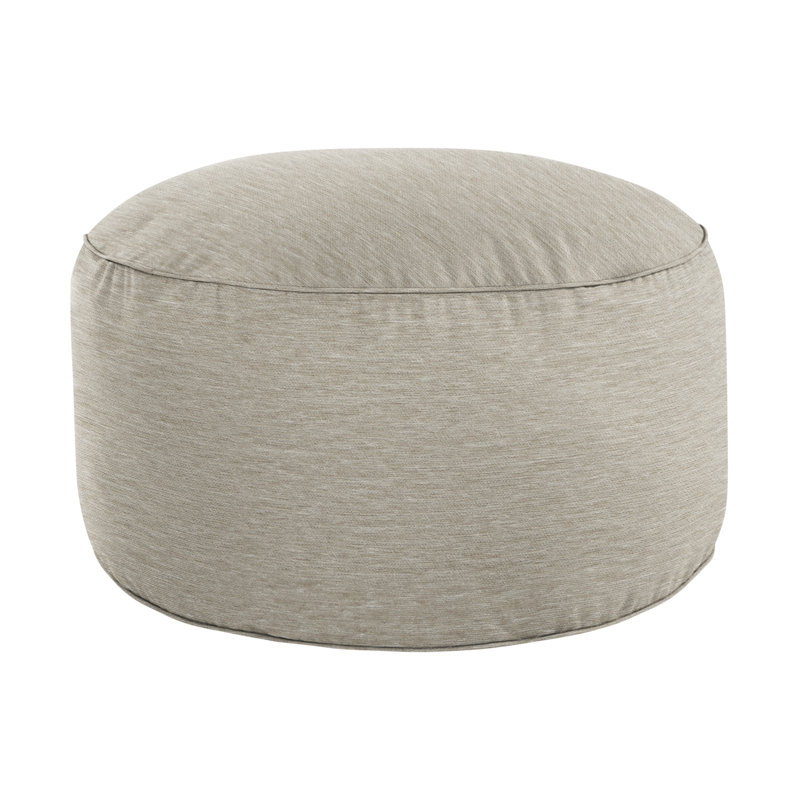 Pouf d'intérieur à texture douce Jahmad Snow, Polyester à 100 % de couleur brune