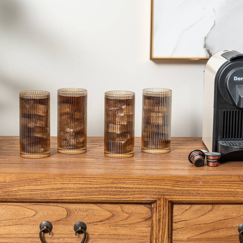 Ensemble de 4 verres à vin Amber