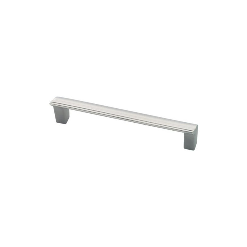 Poignée arête 3-3 / 4 po nickel mat