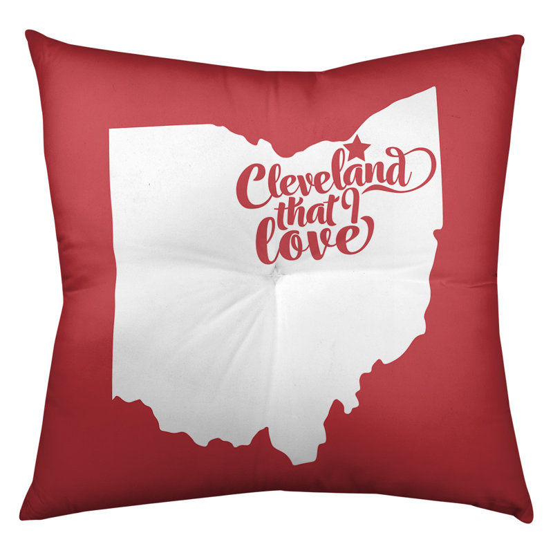 Coussin de plancher touffeté, 30 po x 30 po, Rouge, Cleveland