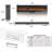 80'' Electric Ultra-thin 750/1500w Fireplace Recessed And Wall Mounted With App & Remote Control-684185853