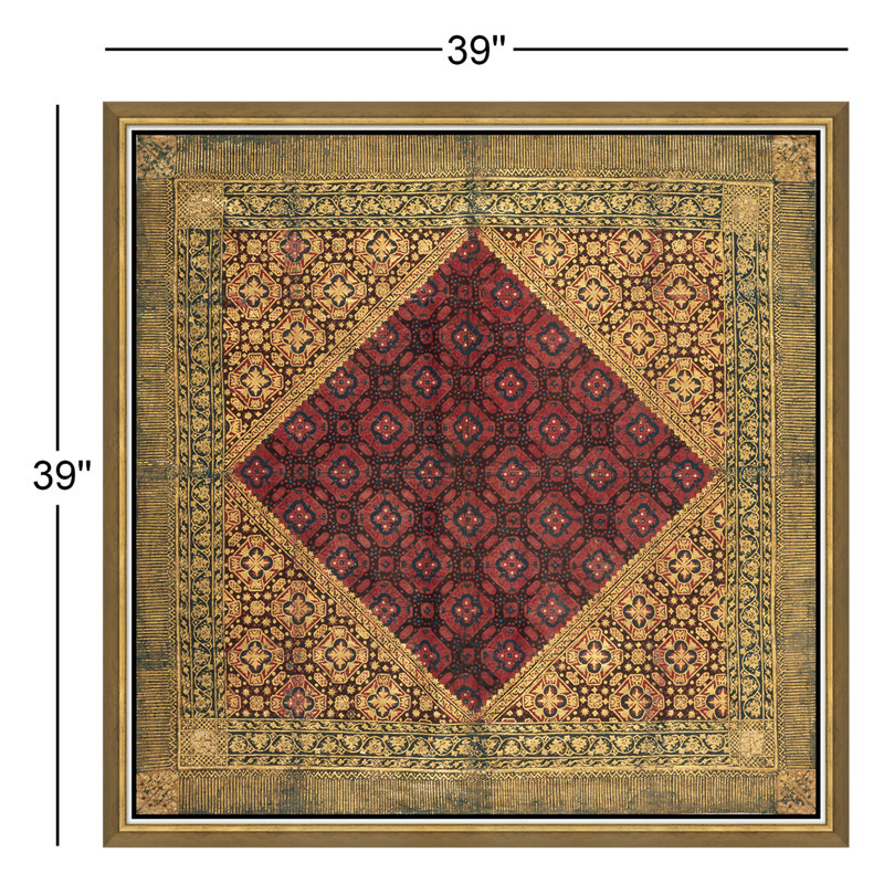 'Asian Textile' Framed Graphic Art Print