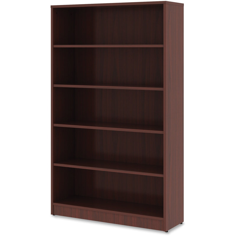 Orlanda Bookcase, Mahogany, (5 Shelves) 60" H x 36" W x 12" D