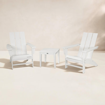 POLYWOOD® Modern Adirondack 2-Person Patio Seating Group