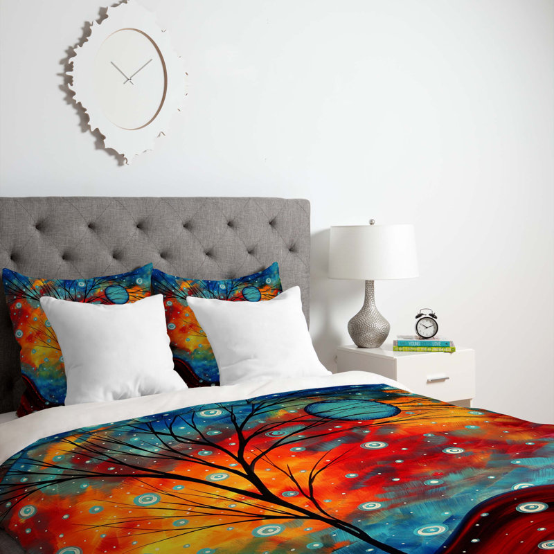 Madart Inc Traditional Floral Duvet Cover, King Duvet Cover + 2 King Shams, Lightweight