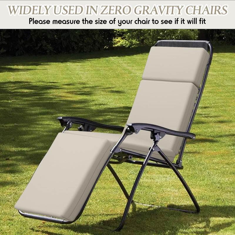 4In Chaise Lounge Cushions Outdoor(Set Of 4), Beige, 44" W x 21" D