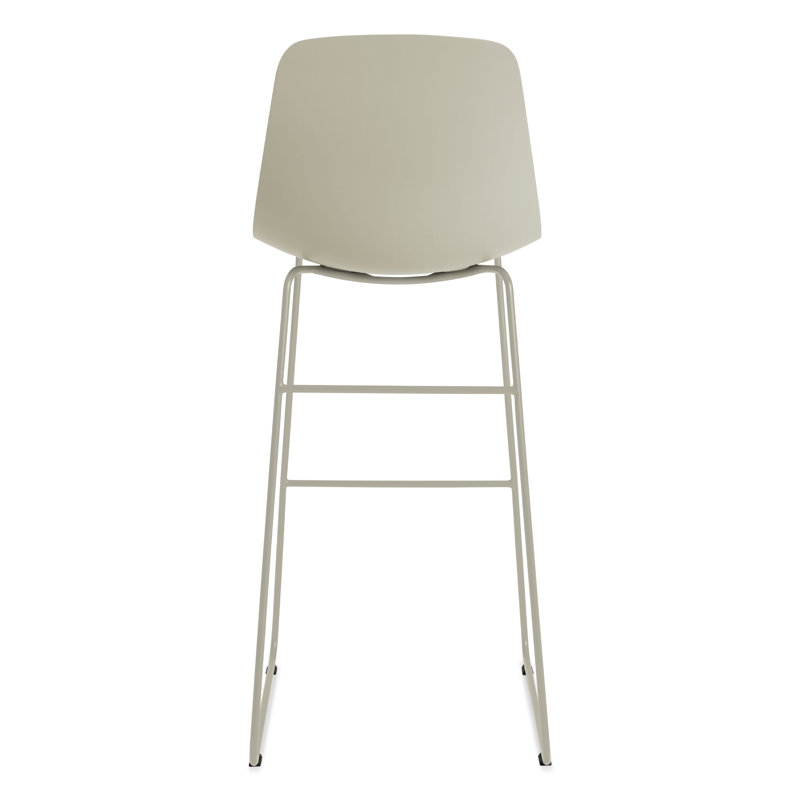 Clean Cut Stool with Metal Frame, Bar Stool (31” Seat Height), Putty