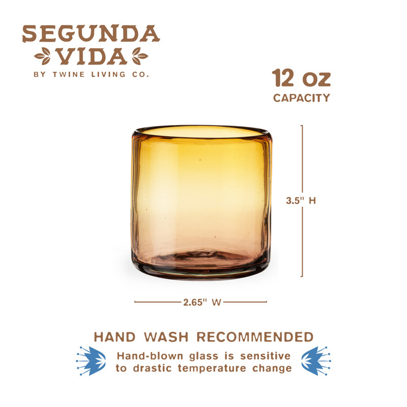 Ensemble de 2 gobelets en verre recyclé Segunda Vida El Ocasso