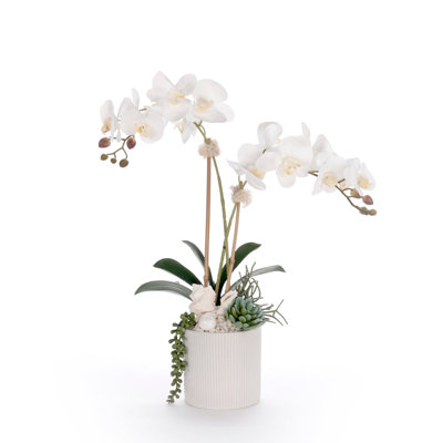 Faux Floral in Planter