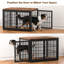 Meuble de rangement robuste pour chien de 46 pouces, table de bout décorative pour animal de compagnie, chenil en bois pour l'intérieur-132647111-115403694