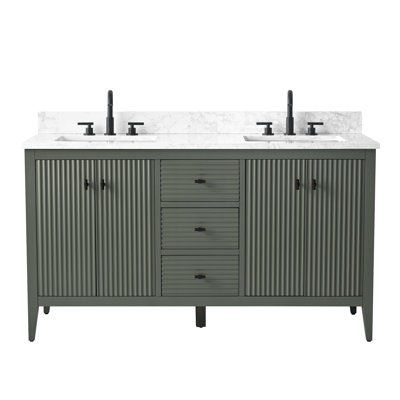 Ensemble de meuble-lavabo double 60 po