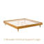  Base de lit en bois massif Fly sans tête de lit et lattes silencieuses, capacité de 1000 lb-302114361-302114343
