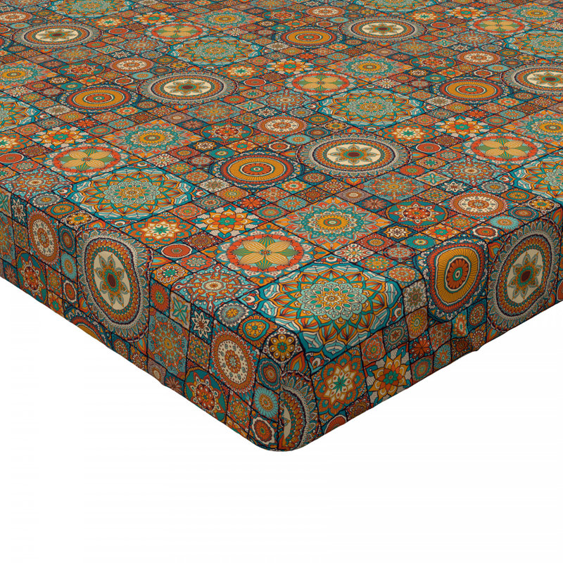 Microfiber Geometric Fitted Sheet, Full Fitted Sheet