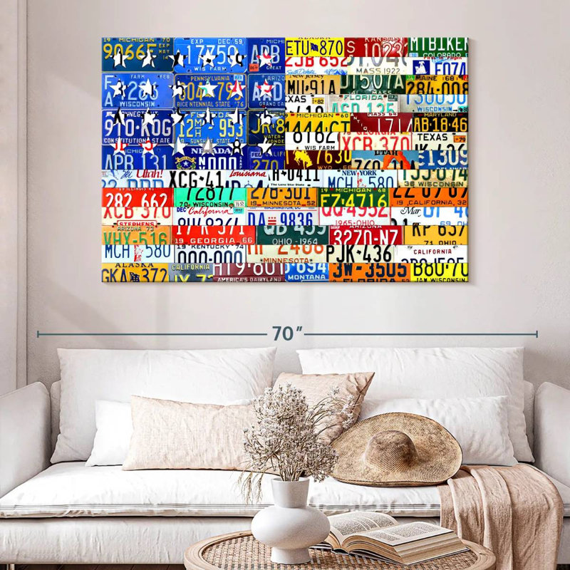 Borges Scrap Flag, 34" H x 51" W