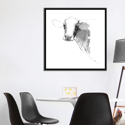 « cow ii dark square », impression sur toile