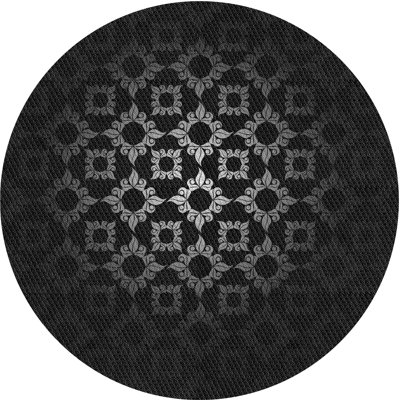 Tapis noir tissé à la machine
