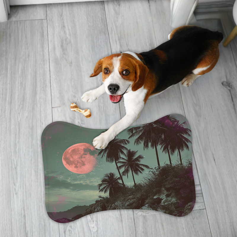Classic Palm Designs - Tapis d'alimentation en os 1 pièce, 18"