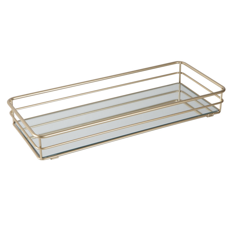 Plateau rectangulaire meuble-lavabo Limoges, Or satiné