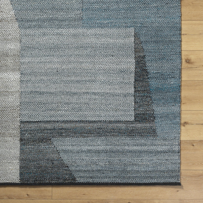 Rectangle Campbelle abstrait tissé à plat recyclé P.E.T. Tapis intérieur / extérieur, Rectangle 2 pi x 3 pi