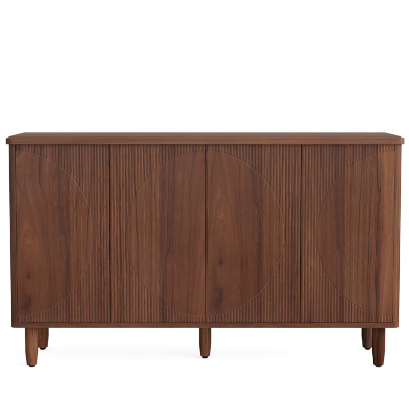 Buffet 59,74 "moderne rustique brun avec rangement, Brun rustique