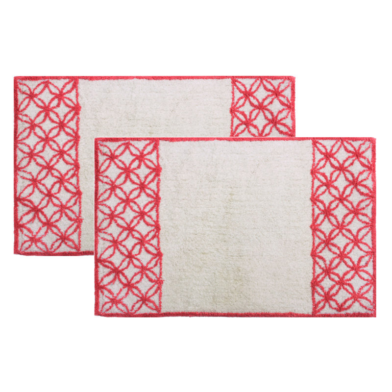 Tatro Non-Slip Bath Rug, Coral