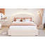 Grand lit plateforme tapissier Teddy
