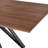 Maser 5 Piece Dining Set in Wood and Metal with Gray Fabric Armless Chairs