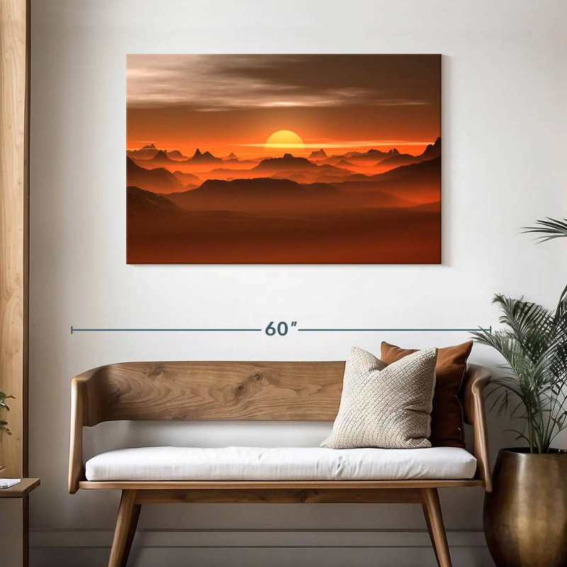 Alvord, vue magnifique sur le coucher de soleil, H 30 po x l 45 po