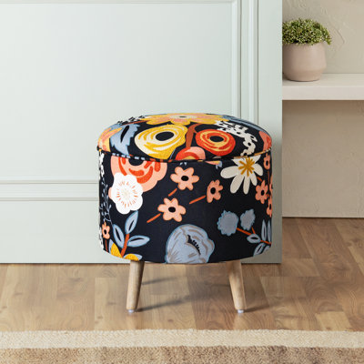 Artisan 17"H Round Upholstered Storage Ottoman