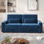 88" Velvet Square Arm Sofa with Storage, Deep Seat Sofa With USB Charging Ports & Cup Holders-227029901-234507903