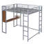 Lit mezzanine double en métal avec 2 tablettes et un bureau-1520512356