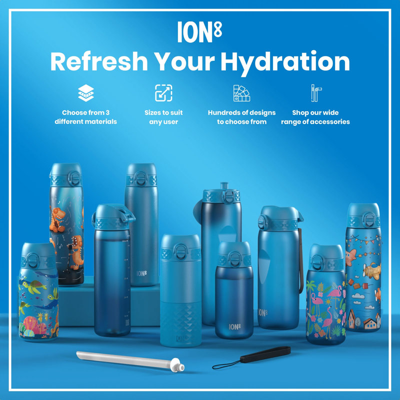 Ion8 Vacuum Insulated Stainless Steel Water Bottle, Blue